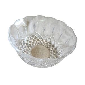 Large Crystal Scalloped Edge BOWL Serving Dish Candy Decor
